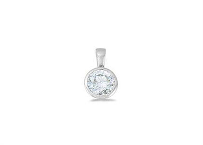 Rhodium Plated | Solitaire Stud Pendants